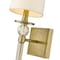 Z-Lite Mia 1 Light Wall Sconce, Rubbed Brass & Beige 805-1S-RB - alternate 3